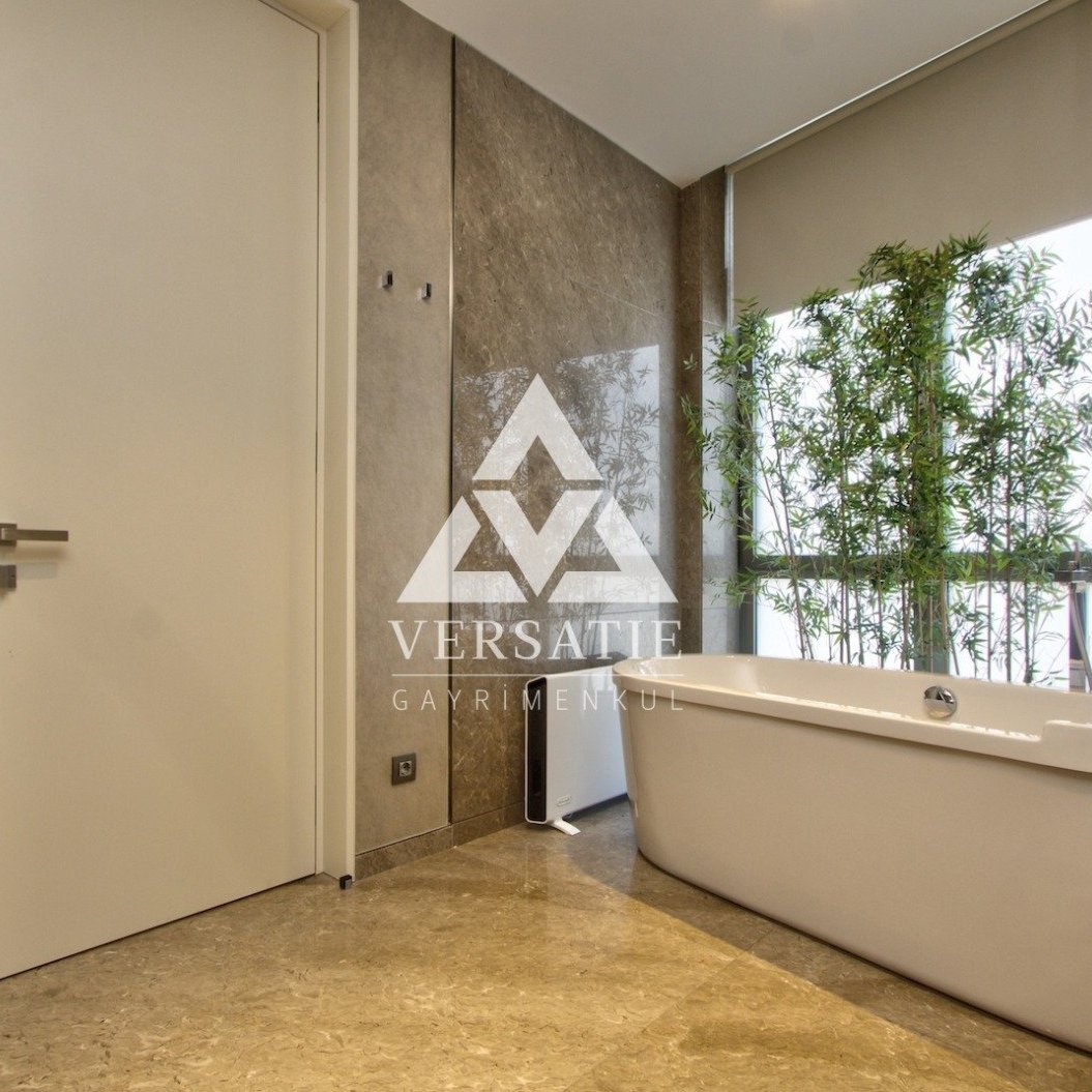 Magnificent, luxury apartment for sale in Maçka Armani Residence, with a magnificent Bosphorus view and wide usage area, spacious, with balcony.