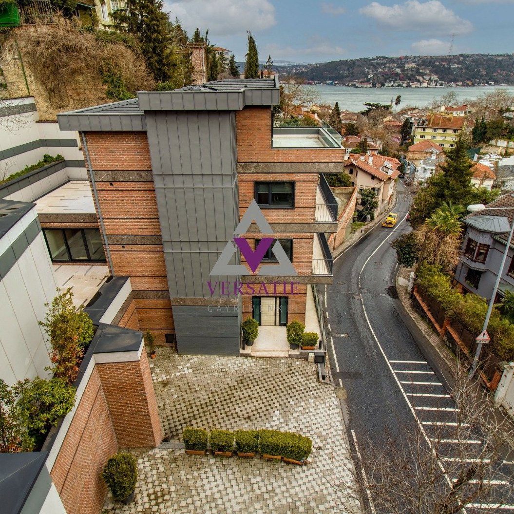 In Bebek, one of the most decent districts of Istanbul; Luxury triplex villa for sale, with Bosphorus view, surrounded by greenery, with large usage area and spaciousness, suitable for workplace-office use.