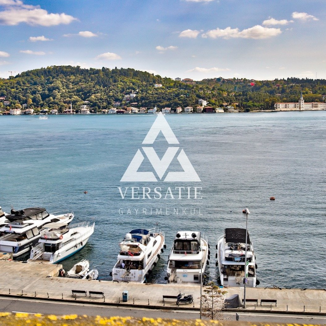 Building for sale in Arnavutköy, with a unique Bosphorus view, roadside mansion status, a wonderful terrace, and a spacious use with high ceiling style