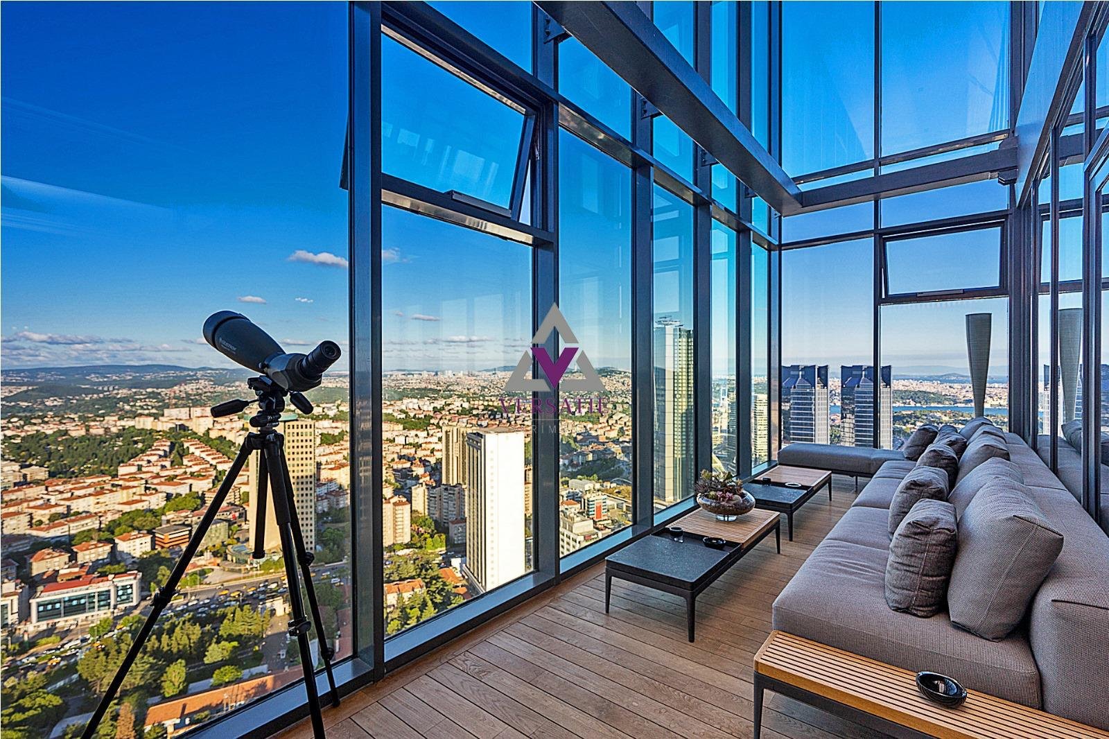 İstanbloom Residence’ta, 380 m², yüksek kat, ultra lüks dekorasyonlu satılık dubleks daire.