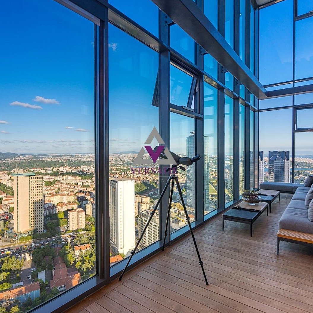 İstanbloom Residence’ta, 380 m², yüksek kat, ultra lüks dekorasyonlu satılık dubleks daire.